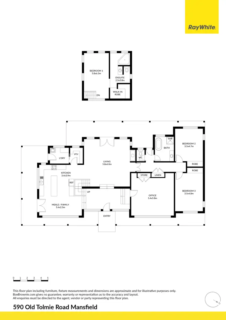 Floorplan of Homely rural property listing, 590 Old Tolmie Road, Barwite VIC 3722