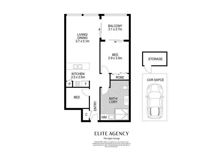 Floorplan of Homely unit listing, 1904/1 Australia Avenue, Sydney Olympic Park NSW 2127