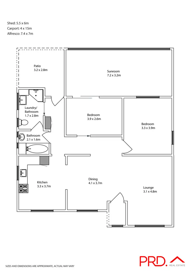 Floorplan of Homely house listing, 7 Jenkins Place, Mildura VIC 3500