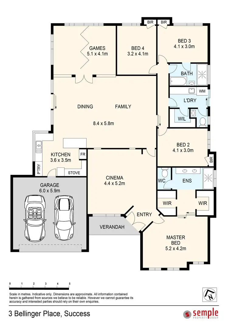 Floorplan of Homely house listing, 3 Bellinger Place, Success WA 6164