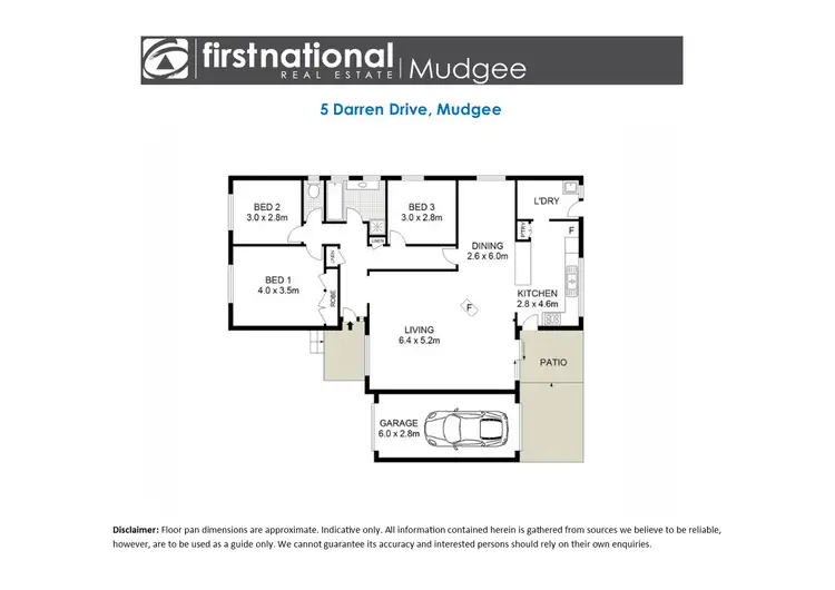 Floorplan of Homely house listing, 5 Darren Drive, Mudgee NSW 2850