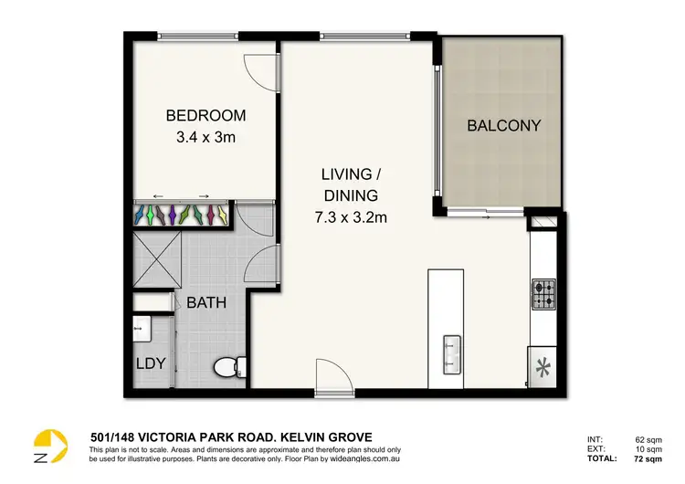 Floorplan of Homely unit listing, 501/148 Victoria Park Road, Kelvin Grove QLD 4059