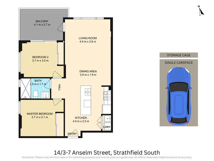 Floorplan of Homely apartment listing, 14/3-7 ANSELM STREET, Strathfield South NSW 2136