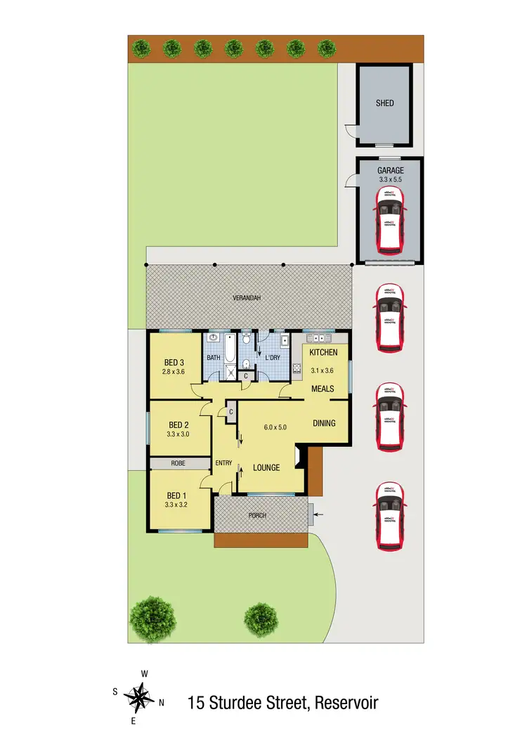 Floorplan of Homely house listing, 15 Sturdee Street, Reservoir VIC 3073