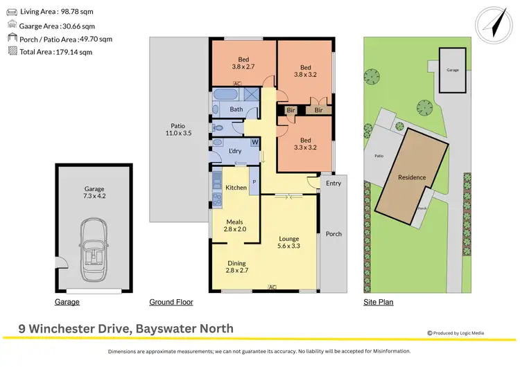 Floorplan of Homely house listing, 9 Winchester Drive, Bayswater North VIC 3153