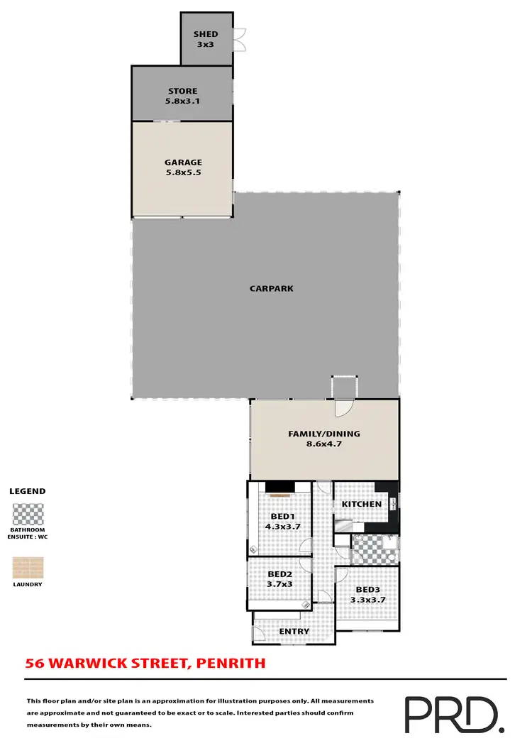 Floorplan of Homely house listing, 56 Warwick Street, Penrith NSW 2750