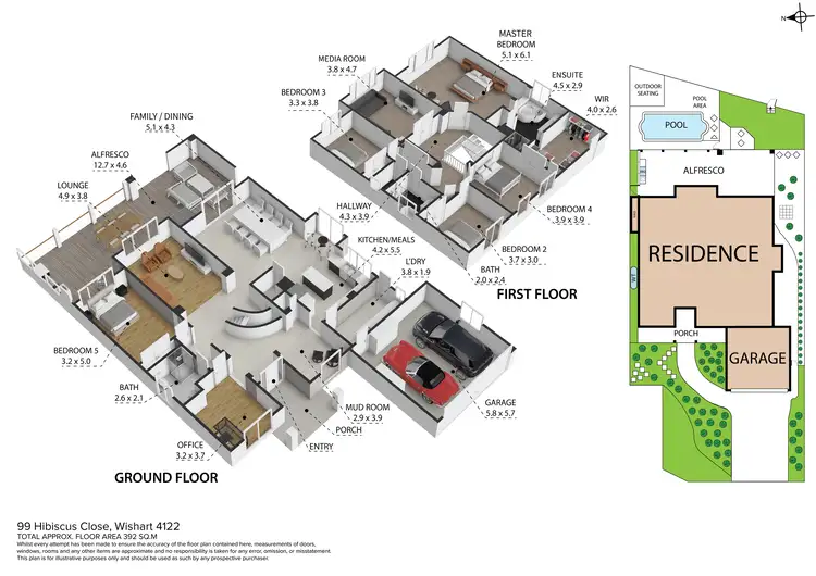 Floorplan of Homely house listing, 99 Hibiscus Close, Wishart QLD 4122
