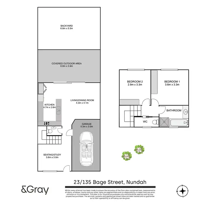 Floorplan of Homely townhouse listing, 23/135 Bage Street, Nundah QLD 4012
