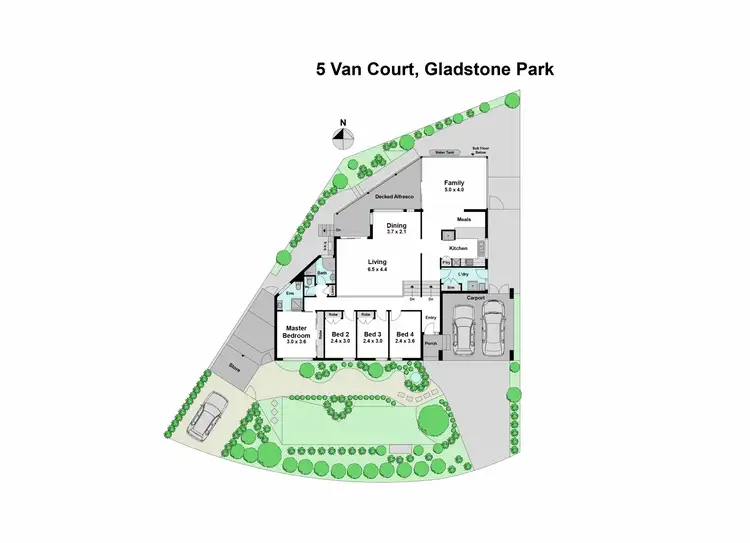 Floorplan of Homely house listing, 5 Van Court, Gladstone Park VIC 3043
