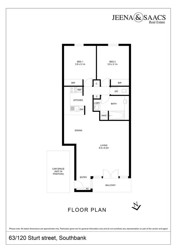Floorplan of Homely apartment listing, 63/120 Sturt Street, Southbank VIC 3006