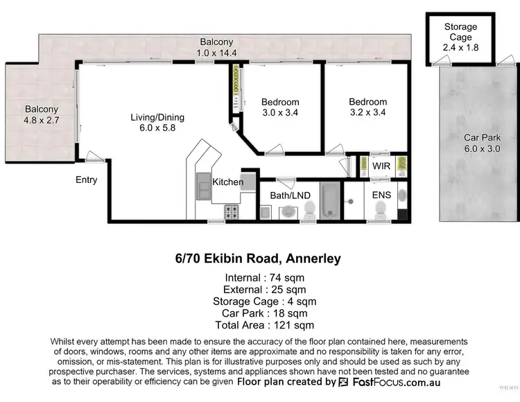 Floorplan of Homely apartment listing, 6/70 Ekibin Road East, Annerley QLD 4103