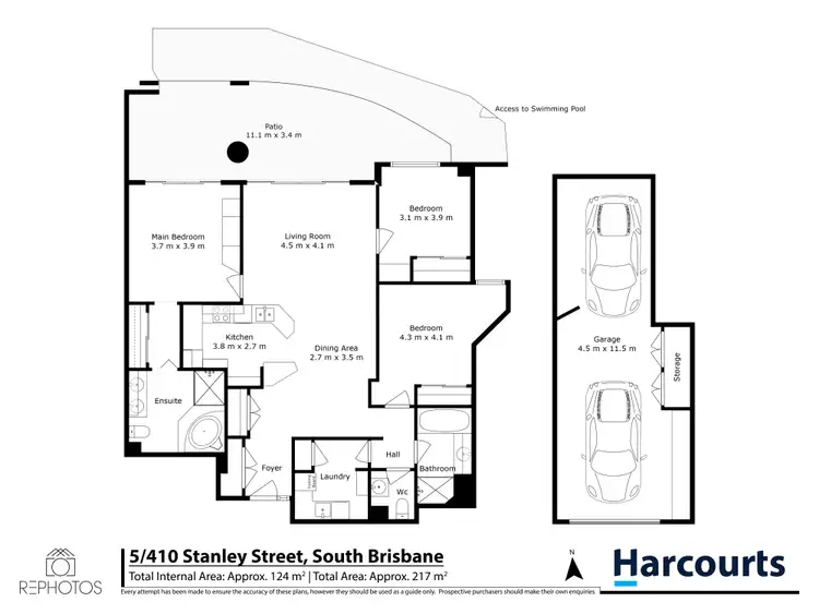 Floorplan of Homely unit listing, 5/410 Stanley Street, South Brisbane QLD 4101