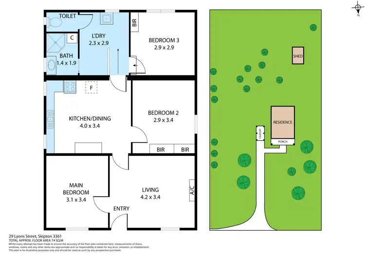 Floorplan of Homely house listing, 29 Lyons Street, Skipton VIC 3361