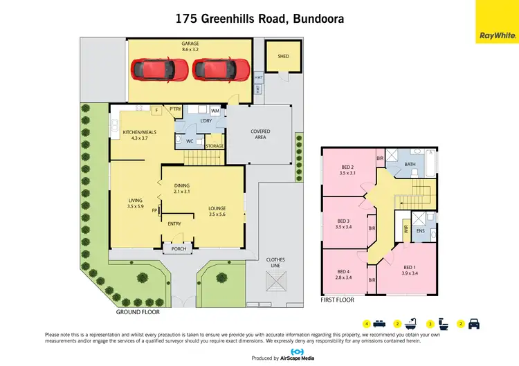 Floorplan of Homely house listing, 175 Greenhills Road, Bundoora VIC 3083