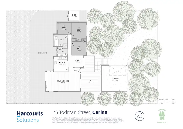 Floorplan of Homely house listing, 75 Todman Street, Carina QLD 4152
