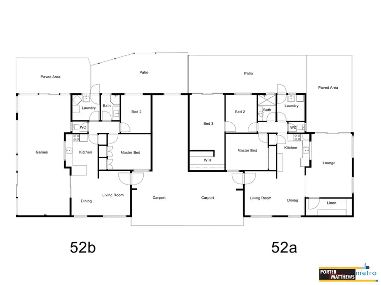 Floorplan of Homely semi-detached listing, 52B River Avenue, Maddington WA 6109