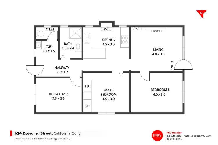 Floorplan of Homely house listing, 1/24 Dowding Street, California Gully VIC 3556