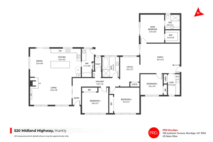 Floorplan of Homely house listing, 520 Midland Highway, Huntly VIC 3551