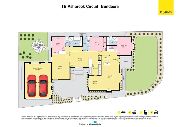 Floorplan of Homely house listing, 18 Ashbrook Circuit, Bundoora VIC 3083