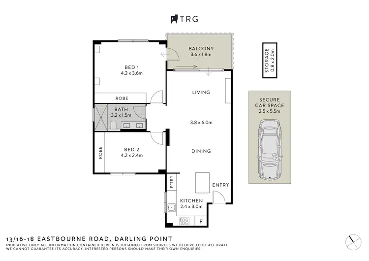Floorplan of Homely apartment listing, 13/16-18 Eastbourne Road, Darling Point NSW 2027