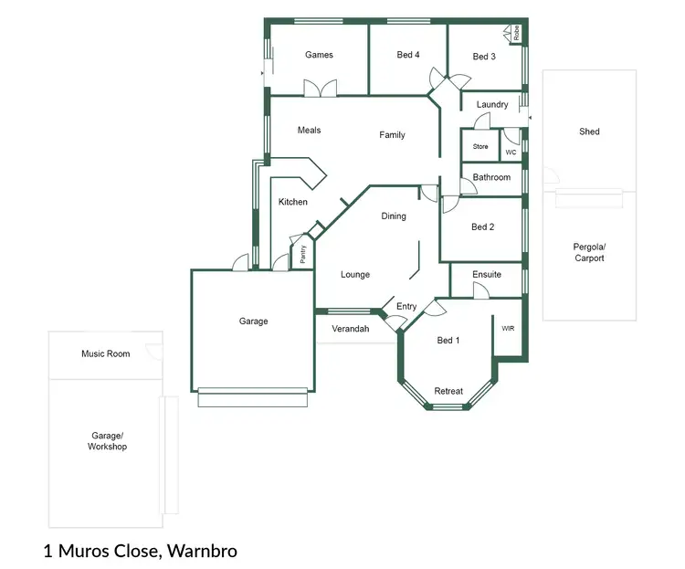 Floorplan of Homely house listing, 1 Muros Close, Warnbro WA 6169