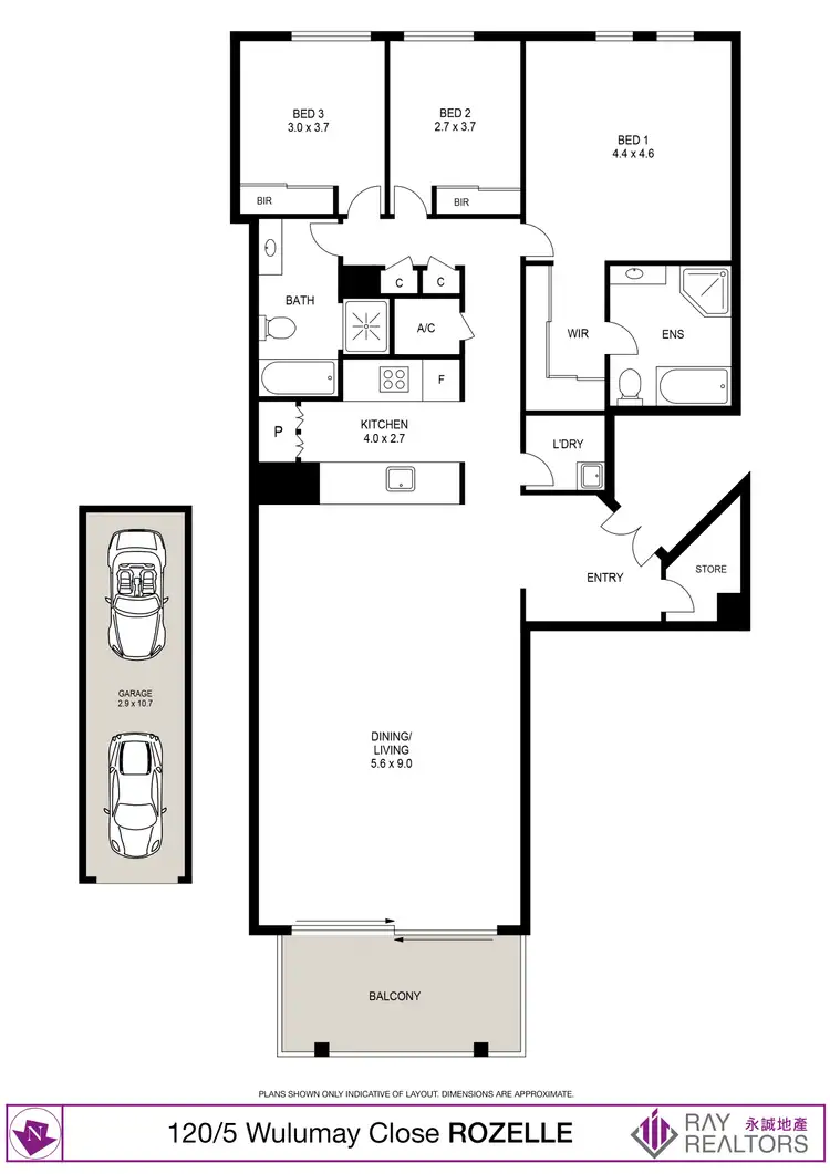 Floorplan of Homely apartment listing, 120/5 Wulumay Close, Rozelle NSW 2039