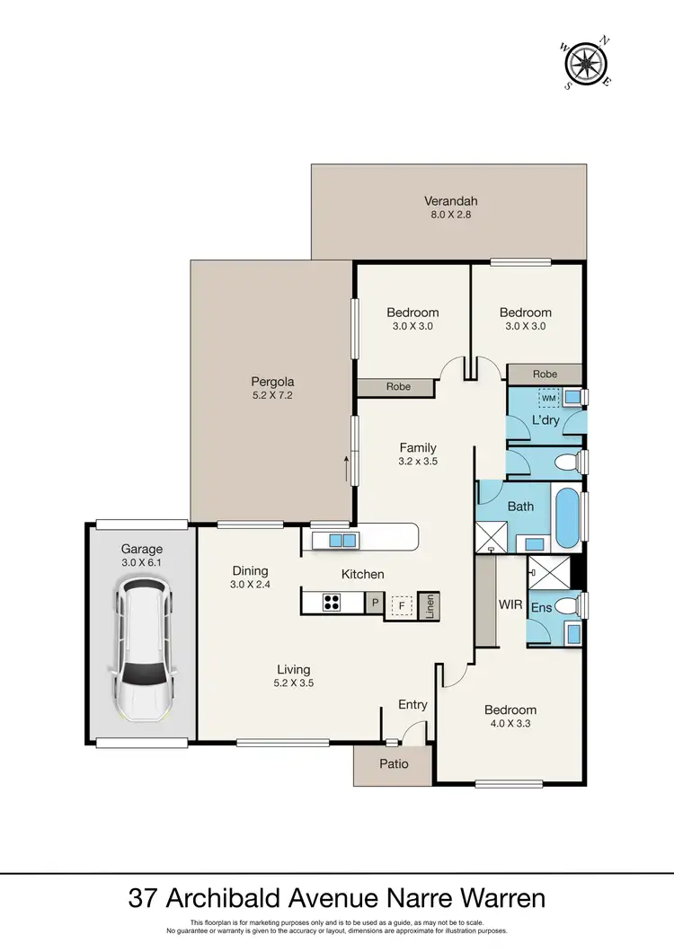 Floorplan of Homely house listing, 37 Archibald Avenue, Narre Warren VIC 3805