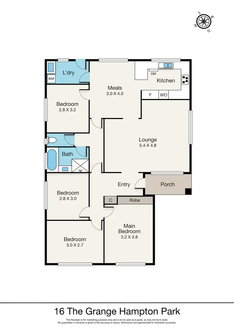 Floorplan of Homely house listing, 16 The Grange, Hampton Park VIC 3976