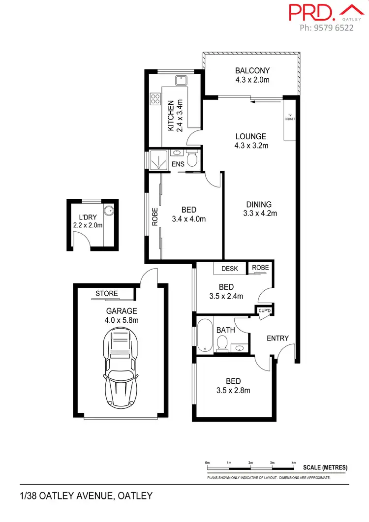 Floorplan of Homely unit listing, 1/38 Oatley Avenue, Oatley NSW 2223