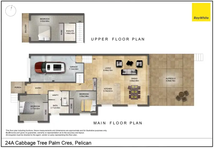 Floorplan of Homely semi-detached listing, 24A Cabbage Tree Palm Crescent, Pelican NSW 2281