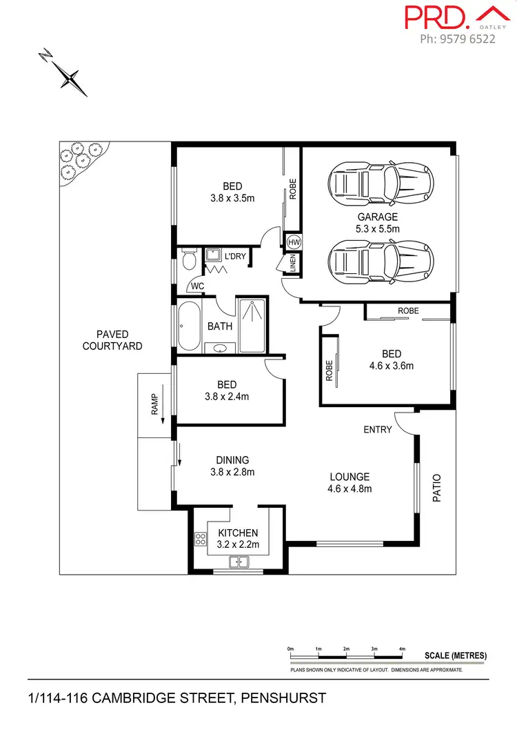 Floorplan of Homely villa listing, 1/114-116 Cambridge Street, Penshurst NSW 2222