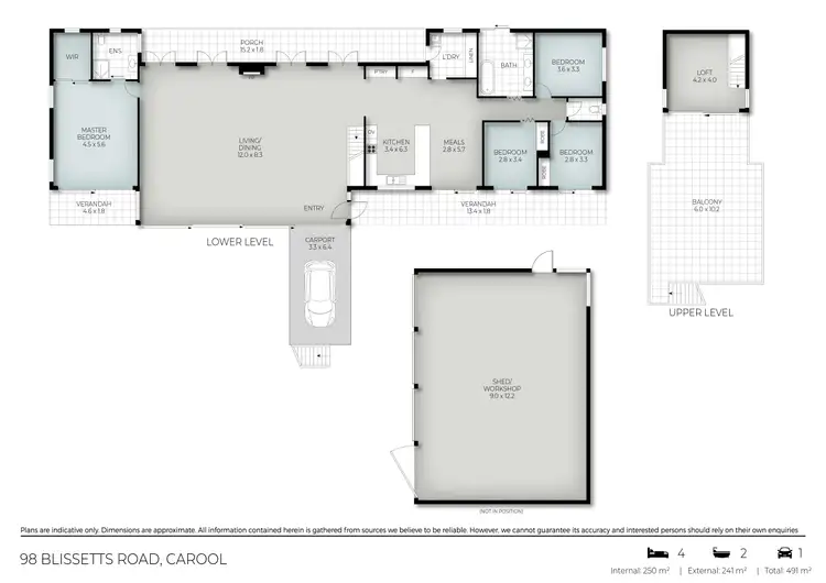 Floorplan of Homely rural property listing, 98 Blissett's Road, Carool NSW 2486