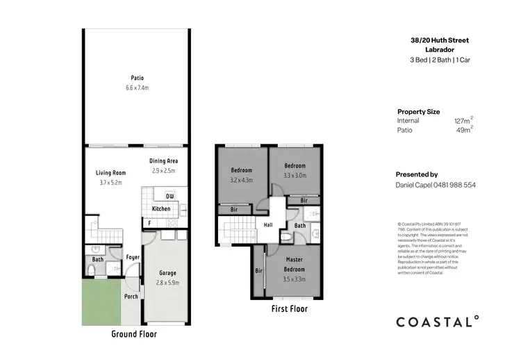 Floorplan of Homely townhouse listing, 38/20 Huth Street, Labrador QLD 4215
