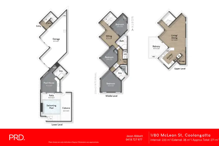Floorplan of Homely semi-detached listing, 1/80 McLean Street, Coolangatta QLD 4225