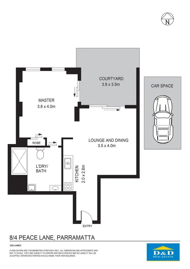 Floorplan of Homely unit listing, 8/4 Peace Lane, Parramatta NSW 2150