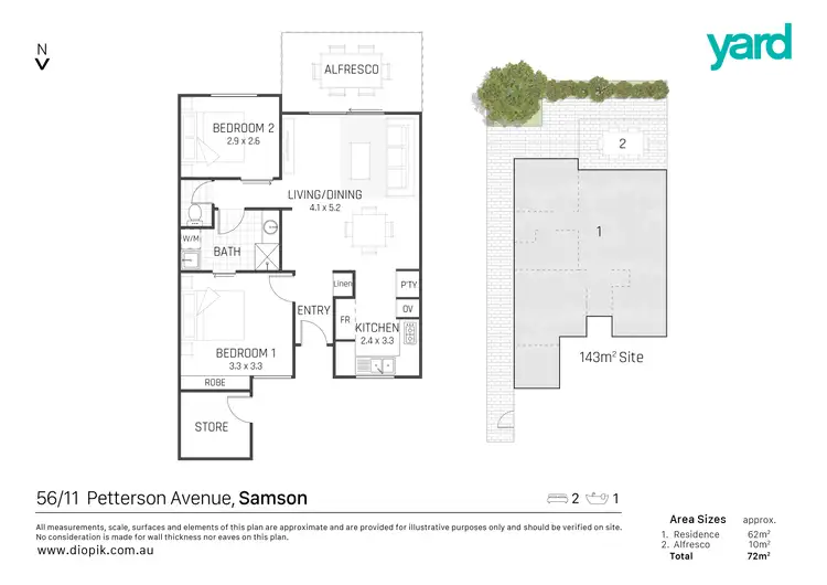 Floorplan of Homely villa listing, 56/11 Petterson Avenue, Samson WA 6163