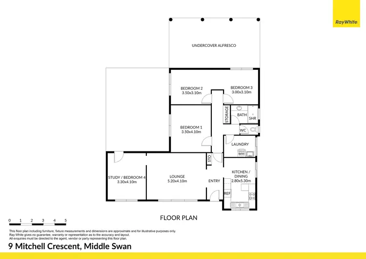 Floorplan of Homely house listing, 9 Mitchell Crescent, Middle Swan WA 6056