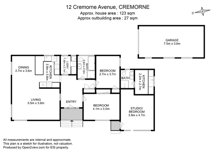 Floorplan of Homely house listing, 12 Cremorne Avenue, Cremorne TAS 7024