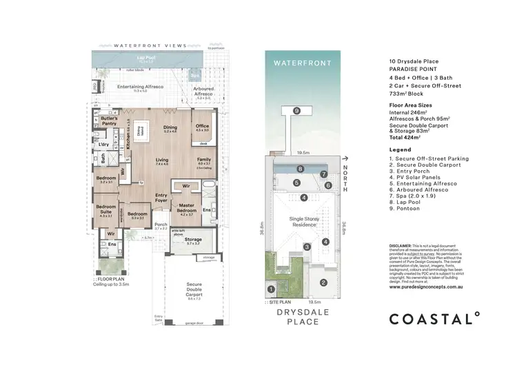 Floorplan of Homely house listing, 10 Drysdale Place, Paradise Point QLD 4216