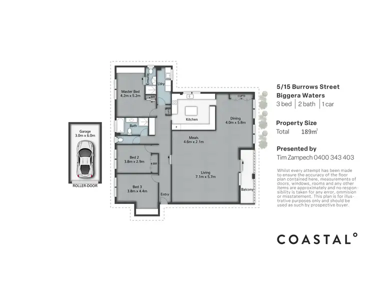 Floorplan of Homely apartment listing, 5/15 Burrows Street, Biggera Waters QLD 4216