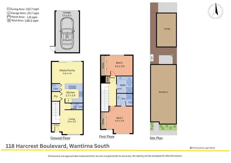 Floorplan of Homely townhouse listing, 118 Harcrest Boulevard, Wantirna South VIC 3152