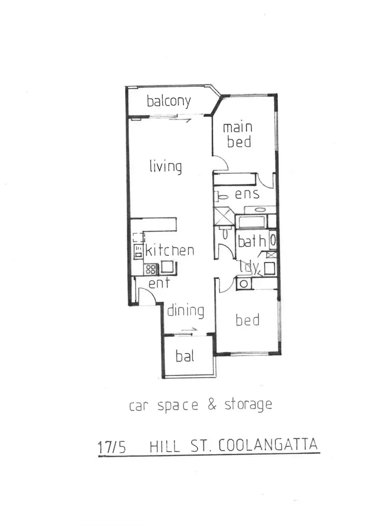 Floorplan of Homely unit listing, 17/5-7 Hill Street, Coolangatta QLD 4225