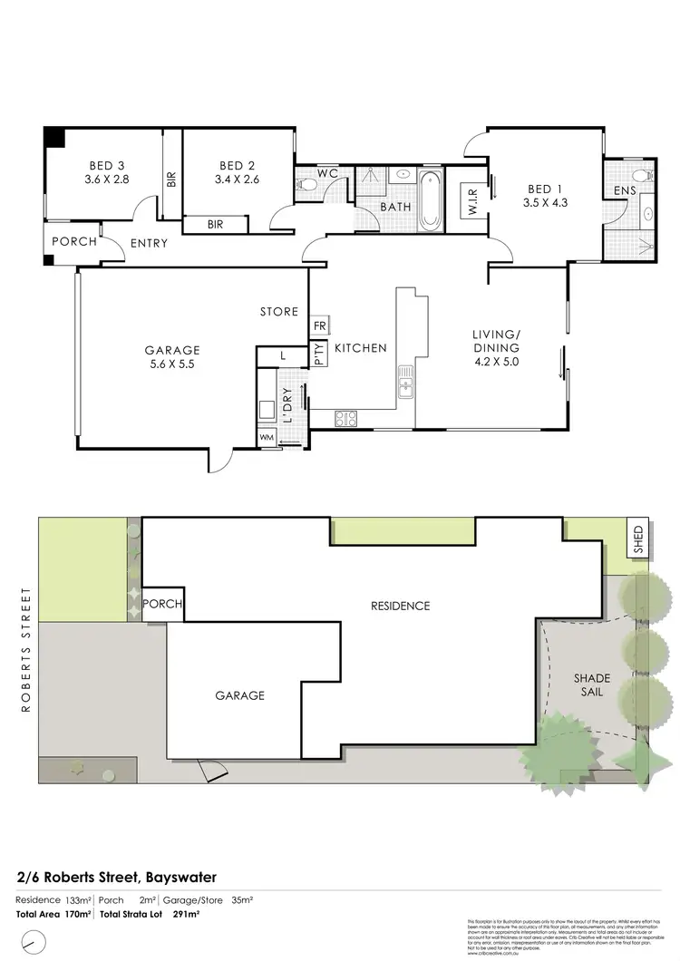 Floorplan of Homely house listing, 2/6 Roberts Street, Bayswater WA 6053