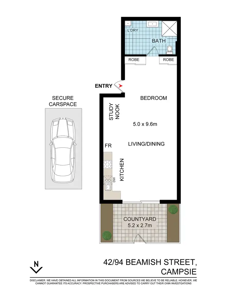 Floorplan of Homely apartment listing, 42/94 Beamish Street, Campsie NSW 2194
