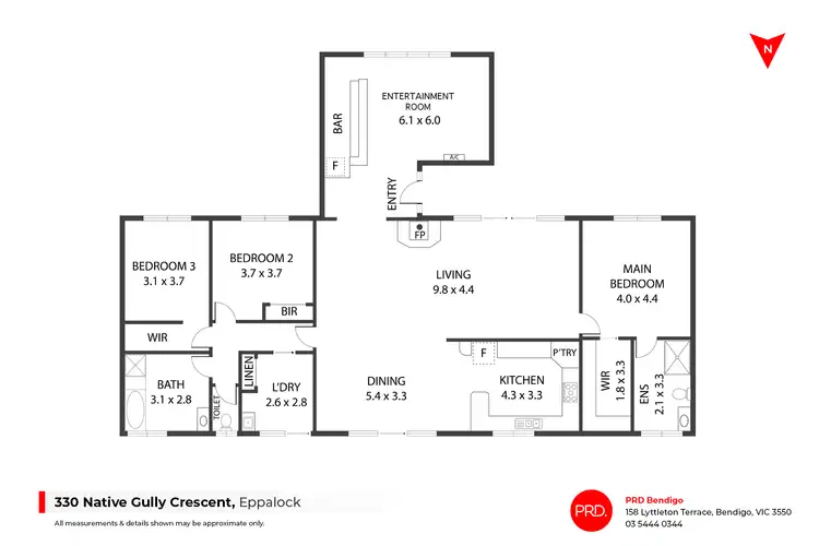 Floorplan of Homely house listing, 330 Native Gully Crescent, Eppalock VIC 3551
