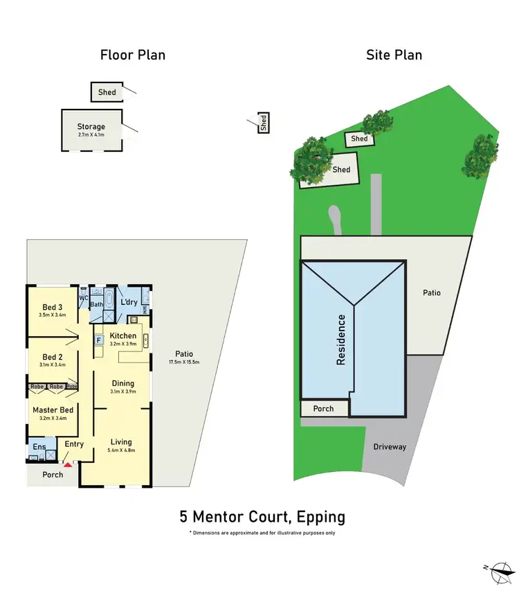 Floorplan of Homely house listing, 5 Mentor Court, Epping VIC 3076