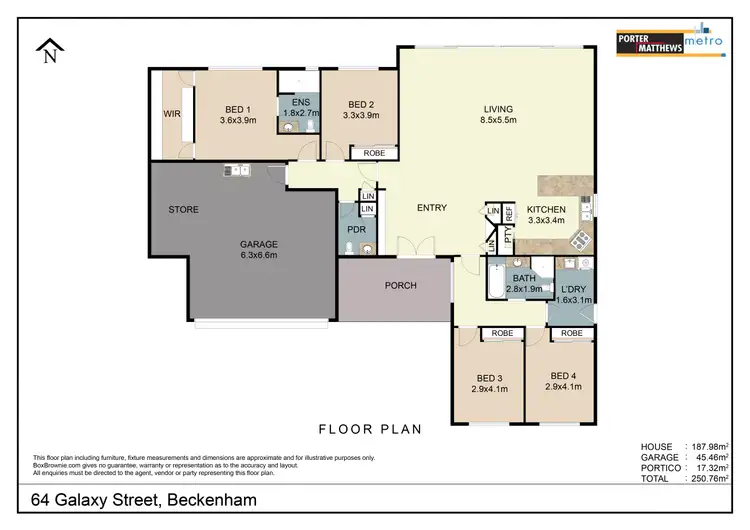 Floorplan of Homely house listing, 64 Galaxy Street, Beckenham WA 6107