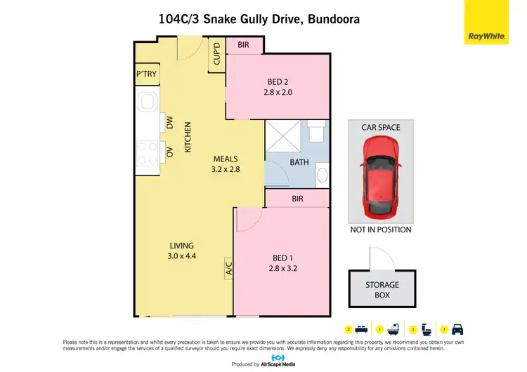 Floorplan of Homely apartment listing, 104C/3 Snake Gully Drive, Bundoora VIC 3083