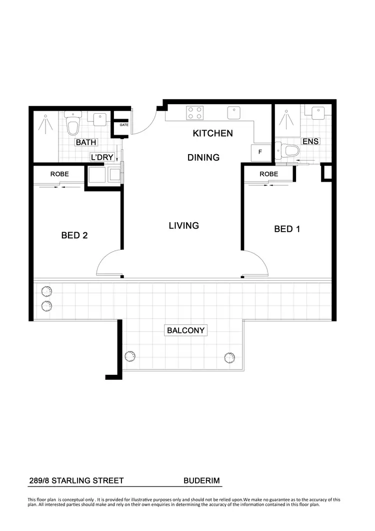 Floorplan of Homely unit listing, 289/8 Starling Street, Buderim QLD 4556