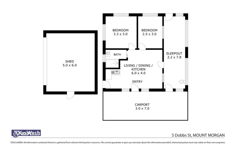Floorplan of Homely house listing, 5 Dobbs Street, Mount Morgan QLD 4714